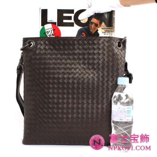 Bottega Veneta/ボッテガ・ヴェネタ  カーフレザー ショルダーバッグ ダークブラウン＆ブラック 161623V465C2078